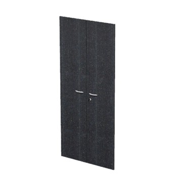 Coppia ante Easy - per mobile alto - 80 x 175 cm - spessore 18 mm - melaminico - nero venato