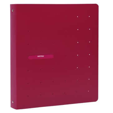 Raccoglitore Matrix - 4 anelli tondi 30 mm - dorso 4 cm - 22x30 cm - PPL - rosso porpora - Favorit