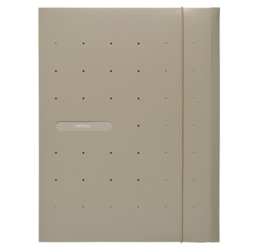 Cartellina 3 lembi Matrix - con elastico - PPL - 24x33 cm - beige - Favorit