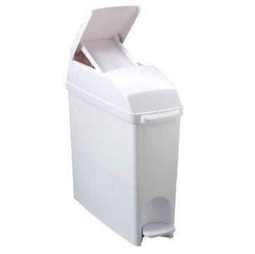 ConCestino igienico a pedale - 17x43x48 cm - coperchio blocca sacco - 18 L - bianco - Medial