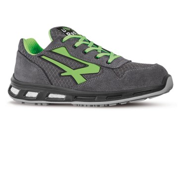 Calzatura di sicurezza Point S1P SRC - nylon/pelle scamosciata - grigio/verde - taglia 41 - U-Power
