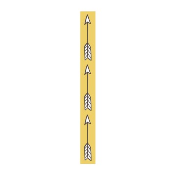 Segnale autoadesivo per pavimenti - 100x10 cm - fondo giallo e con frecce - Cartelli Segnalatori