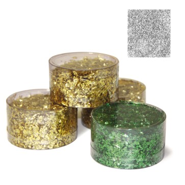 Barattolo Glitter - grana grossa - 150ml -  argento - DECO