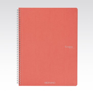 Maxiquaderno Ecoqua original - spiralato - A4 - 90gr - 1 rigo - 70 fogli - lampone - Fabriano