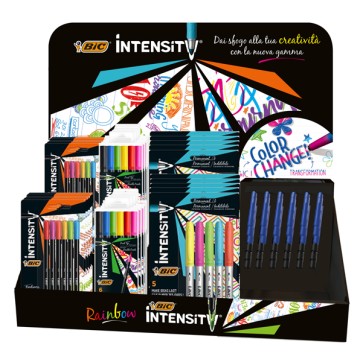 Pennarelli Intensity Rainbow - colori assortiti - Bic - expo 33 astucci