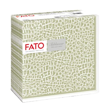 Tovagliolo linea AirLaid - carta - 40 x 40 cm - Croc Skin salvia - Fato - conf. 50 pezzi
