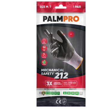 Guanti mechanical Safety Palmpro 212 - taglia L - grigio/nero - Icoguanti