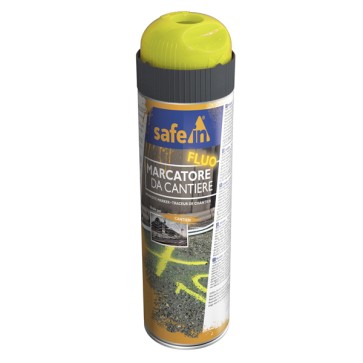 Bombola di vernice traccialinee - fluorescente - 500 ml - giallo fluo