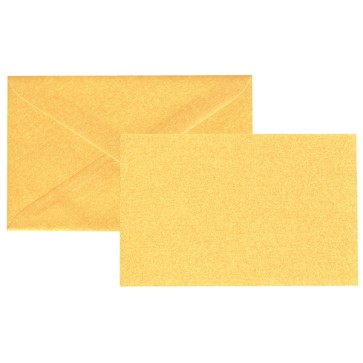 Biglietto natale neutro - con busta - 9 x 14 cm - oro - Rex Sadoch