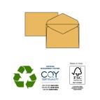 Busta Giallo Postale - gommata - 18 x 24 cm - 80 gr - carta riciclata FSC® - giallo - Pigna Envelopes - conf. 25 pezzi