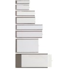 Portaetichette adesive Ies A4 - 65 x 140 mm - grigio - Sei Rota - conf. 2 pezzi
