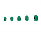 Ditali Läufer - diametro 22 mm - caucciù - verde - Lebez - conf. 10 pezzi