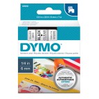 Nastro D1 436100 - 6 mm x 7 mt - nero/trasparente - Dymo