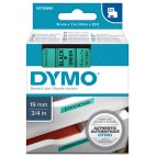 Nastro D1 458090 - 19 mm x 7 mt - nero/verde - Dymo