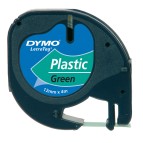 Nastro Letratag 912040 - in plastica - 12 mm x 4 mt - verde - Dymo