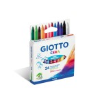 Pastelli a cera - lunghezza 90 mm - diametro 8,5 mm - colori assortiti - Giotto - conf. 24 pezzi