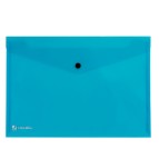 Busta con bottone Pull - 21x29,7 cm - azzurro - King Mec