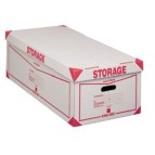 Scatola Storage - con coperchio - 38,5x26,4x75,5 cm - bianco e rosso - 1604 Esselte Dox