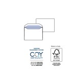 Busta SILVER MATIC FSC  - gommata - bianca - senza finestra - 114 x 162 mm - 70 gr - Pigna - conf. 25 pezzi