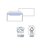Busta SILVER MATIC FSC  - gommata - bianca - senza finestra - 110 x 230 mm - 80 gr - Pigna - conf. 25 pezzi