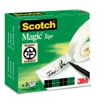 Nastro adesivo Magic 810 - permanente - 12 mm x 66 mt - trasparente - Scotch  - scatola 2 rotoli