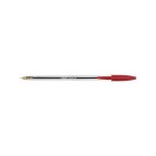 Penna a sfera Cristal  - punta media 1,0mm - rosso - Bic - conf. 50 pezzi