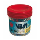 Elastici - gomma - misure e colori assortiti - Viva - barattolo da 100 gr