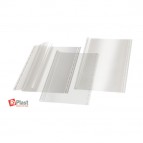 Coprilibro satinato vetro - 50x31cm - PVC -  goffrato neutro con biadesivo - trasparente - Ri.plast