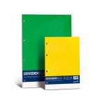 Separatori Dividerello - cartoncino colorato 220 gr - 15x21 cm - mix 5 colori - Favini - conf. 10 pezzi
