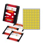 Etichette adesive tonde - in carta - permanenti - diametro 10 mm - 120 et/fg - 10 fogli - giallo - Markin
