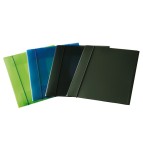 Cartellina con elastico - PPL - 3 lembi - 23,5x34,5 cm - trasparente verde - Fellowes