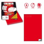 Etichette adesive C503 - permanenti - 210 x 297 mm - 1 et/fg - 100 fogli A4 - rosso - Markin