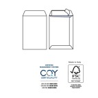 Busta a sacco Competitor FSC® - strip adesivo - 16 x 23 cm - 80 gr - bianco - Pigna Envelopes - conf. 100 pezzi