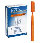 Evidenziatore fluo Highlighter - punta a scalpello  - arancio - Tratto - conf. 12 pezzi