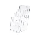 Portadepliant - plastica trasparente - 11 x 25 x 14 cm - Lebez