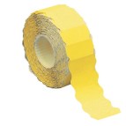 Etichetta a onda - permanente - 26x12 mm - giallo fluo - Markin - rotolo da 1500 etichette