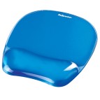 Mousepad con poggiapolsi in gel - blu trasparente - Fellowes