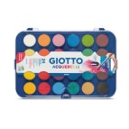 Pastiglie Acquerelli - D 30mm  - colori assortiti - Giotto - astuccio 24 pastiglie
