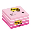 Blocco foglietti Cubo - 76 x 76mm - rosa pastello, rosa corallo, rosa neon, rosa ultra, bianco - 450 fogli - Post it