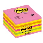 Blocco foglietti Cubo - 76 x 76mm - rosa neon, giallo neon, arancio neon, rosa ultra, verde neon - 450 fogli - Post it