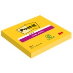 Blocco foglietti Post it  Super Sticky - 654-S - 76 x 76 mm - giallo oro - 90 fogli - Post it