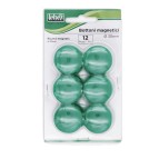 Bottoni magnetici - verde - diametro 30 mm - Lebez - blister 12 pezzi