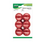 Bottoni magnetici - rosso - diametro 40 mm - Lebez - blister 12 pezzi