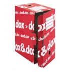 Scatola archivio DoxDox - 17x35x25 cm - bianco e rosso - Esselte Dox