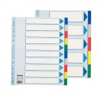 Separatore - 10 tasti colorati - PP - A4 maxi - 24,5x29,7 cm - multicolore - Esselte