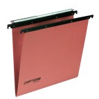 Cartella sospesa Cartesio Plus - cassetto - interasse 33 cm - fondo V - 31,3x25 cm - arancio - Bertesi