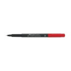 Pennarello Multimark universale permanente con gomma - punta media 1,0mm - rosso - Faber Castell