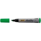 Marcatori permanente Marking a base d'alcool - punta scalpello da 3,70mm a 5,50mm - verde - Bic - conf. 12 pezzi