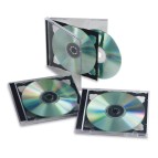 Custodia doppia per CD/DVD - nero - Fellowes - scatola 5 pezzi
