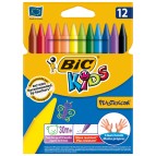 Pastelli Plastidecor - plastica - colori assortiti - Bic - astuccio 12 pezzi